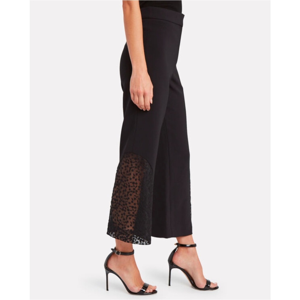 Alexis Novata Black Wide Leg Lace Panel Trouser Pants Size XS